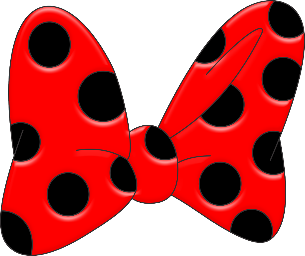 Red Polka Dotted Bow Illustration