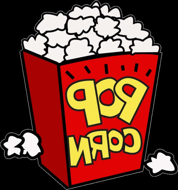 Red Popcorn Box Clipart