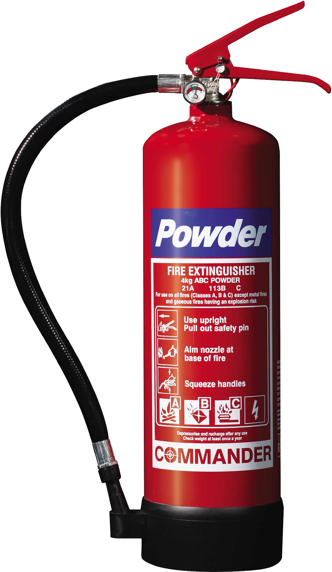 Red Powder Fire Extinguisher