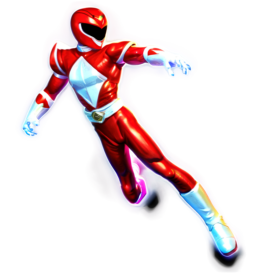 Red Power Ranger Lightning Effect Png Mtw98