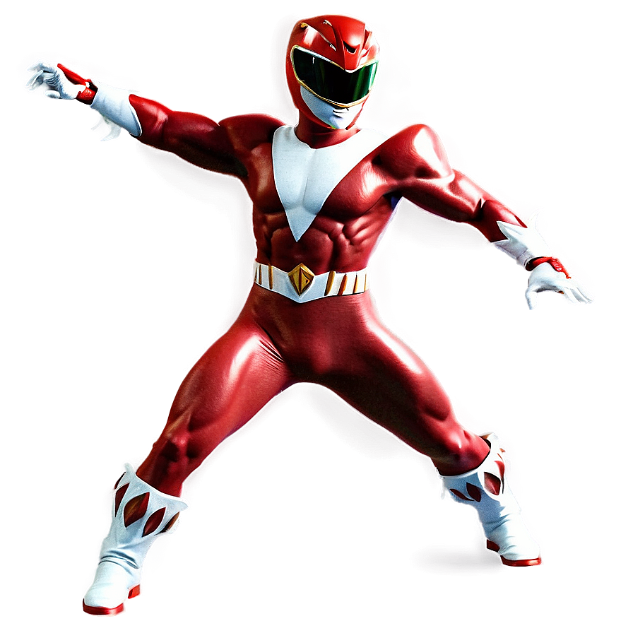 Red Power Ranger Movie Version Png 06292024