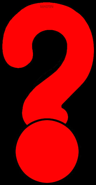 Red Question Mark Black Background