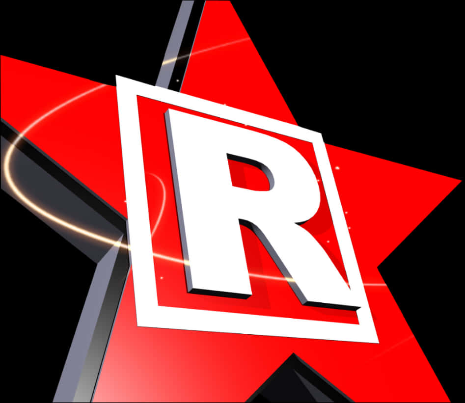 Red R Symbolon Star Background