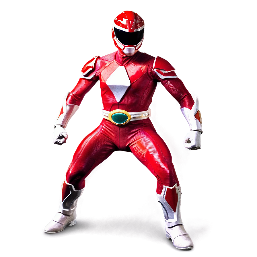 Red Ranger Battle Stance Png Rav