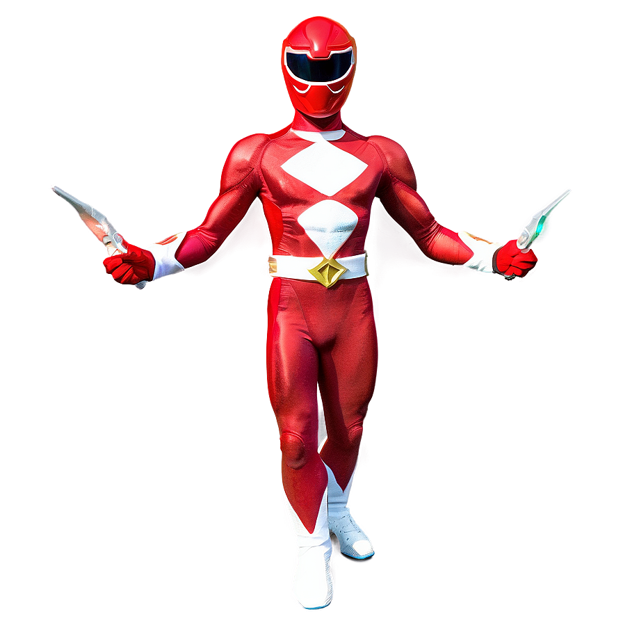 Red Ranger Fighting Spirit Png 06292024