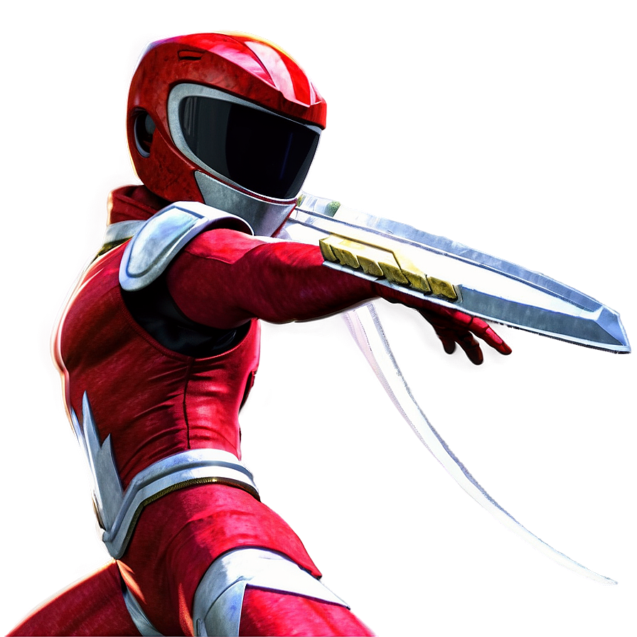 Red Ranger Sword Attack Png 60