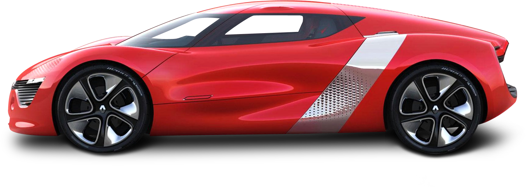 Red Renault Concept Car Side View