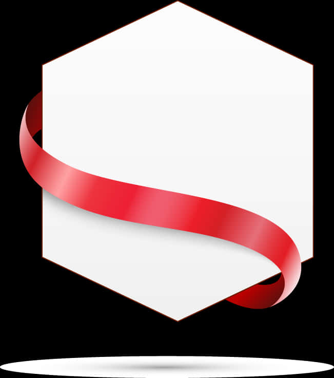 Red Ribbon Blank Tag Design