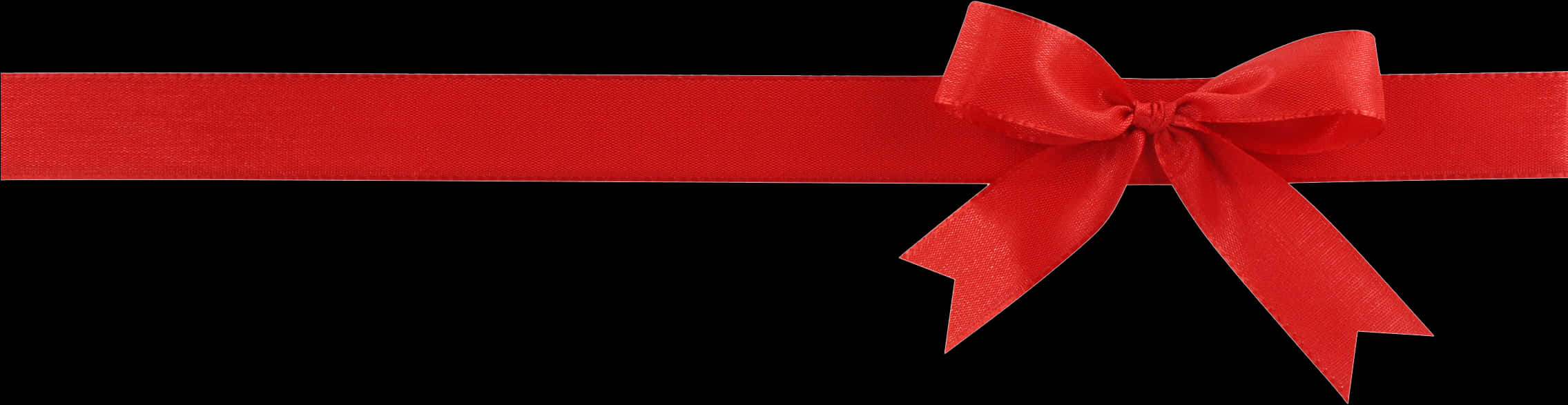 Red Ribbon Bow Black Background