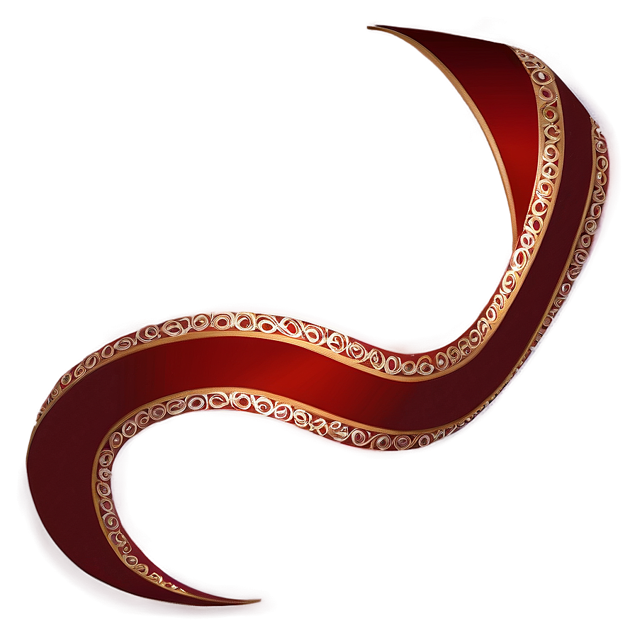 Red Ribbon Swirl Png 05252024