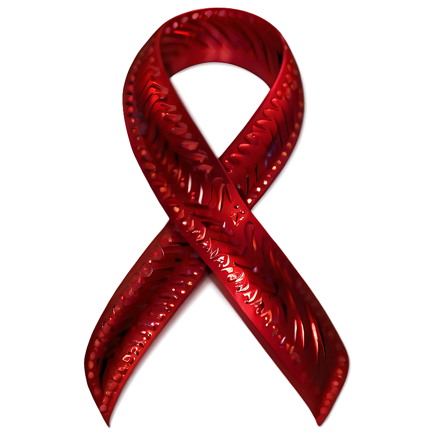 Red Ribbon Wave Png 05252024