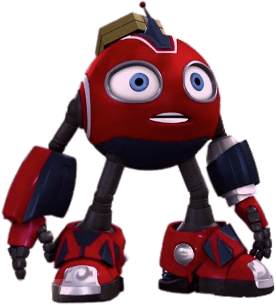 Red Robot Cartoon Character