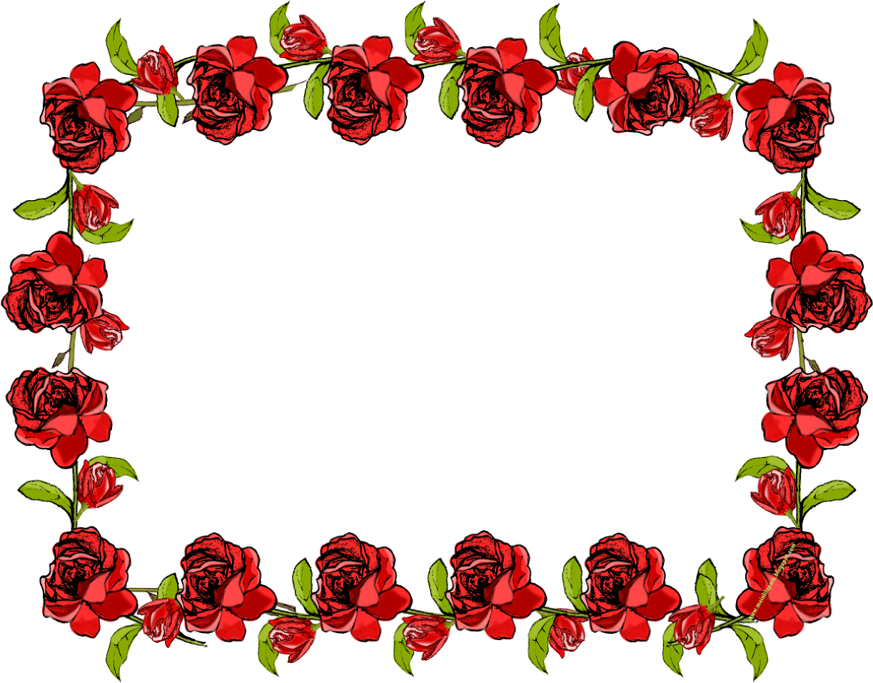 Red Rose Border Frame