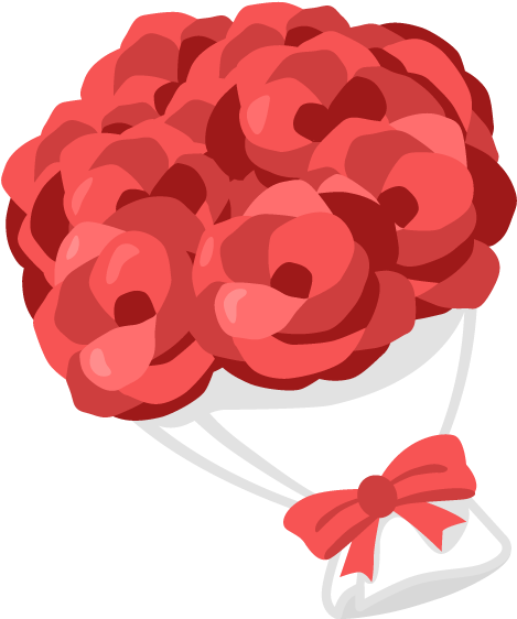 Red Rose Bouquet Vector Illustration