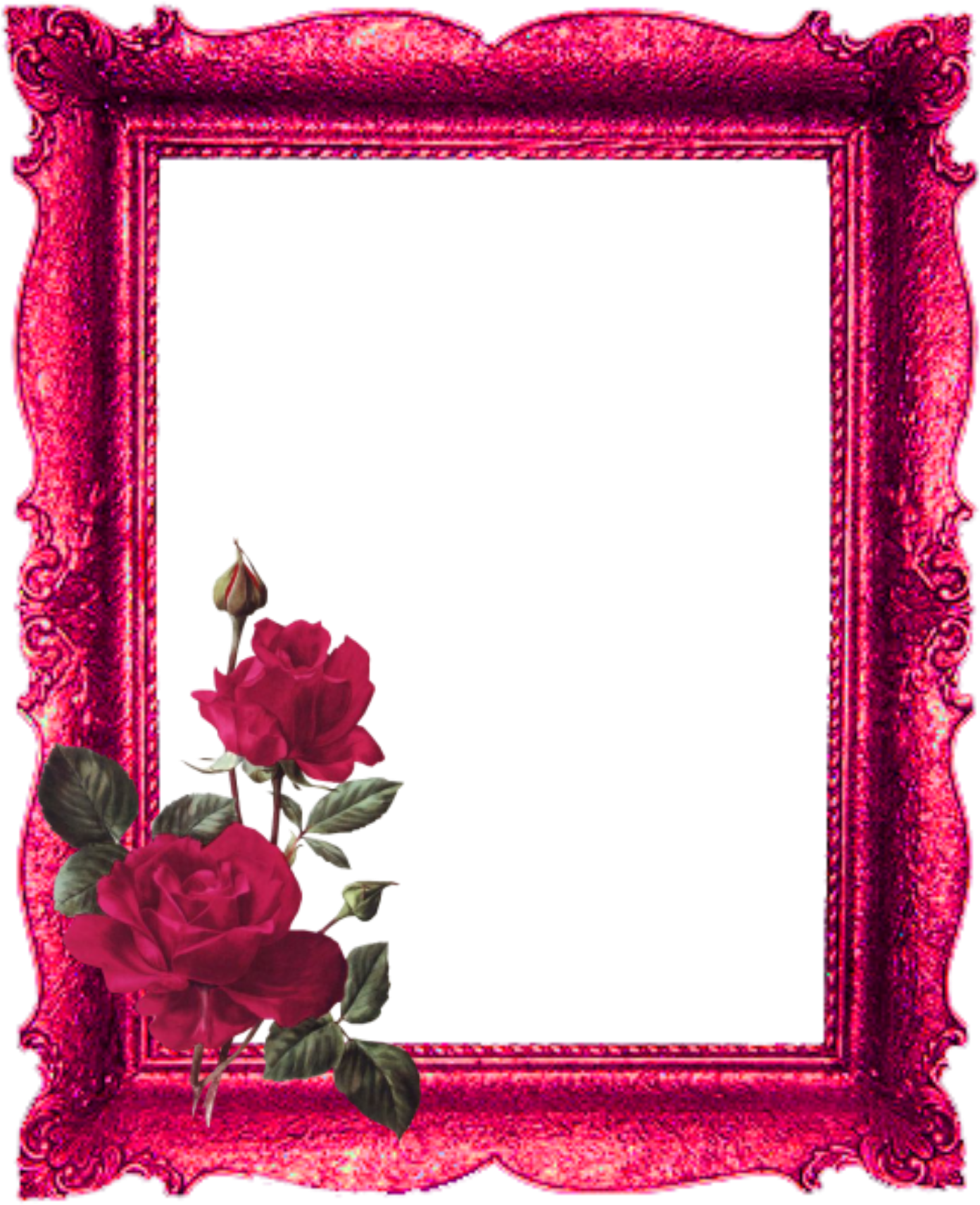 Red Rose Decorated Frame