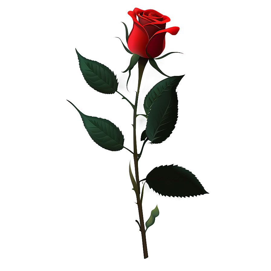 Red Rose Silhouette Png 05242024