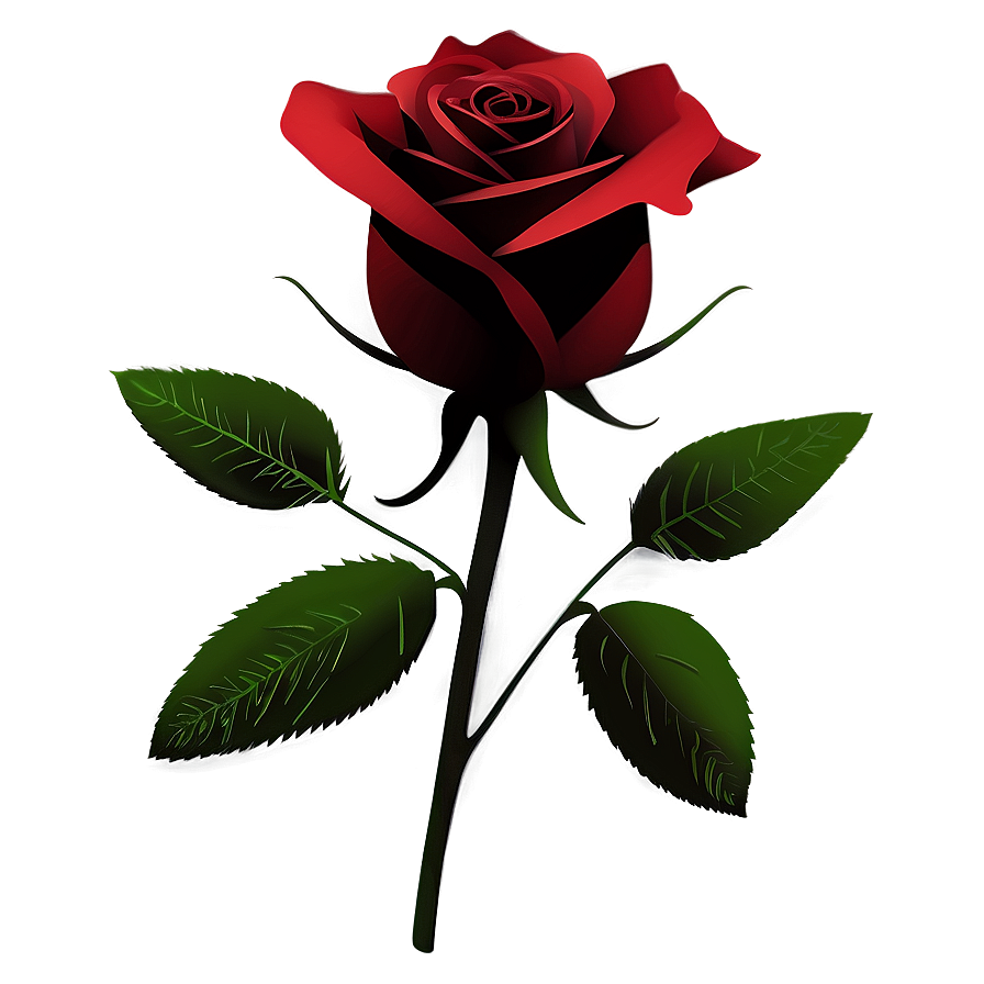 Red Rose Silhouette Png 20