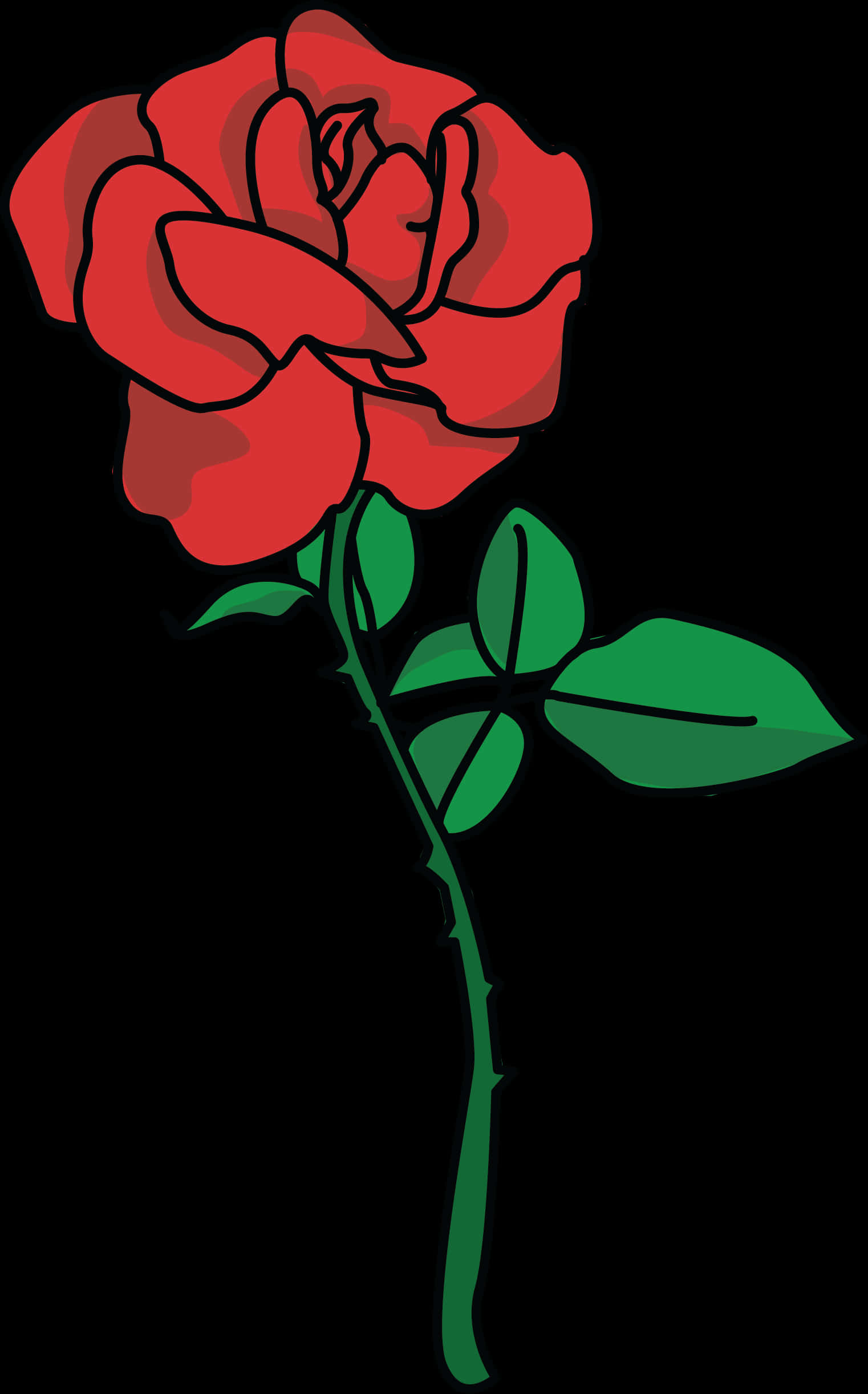 Red Rose Vector Art
