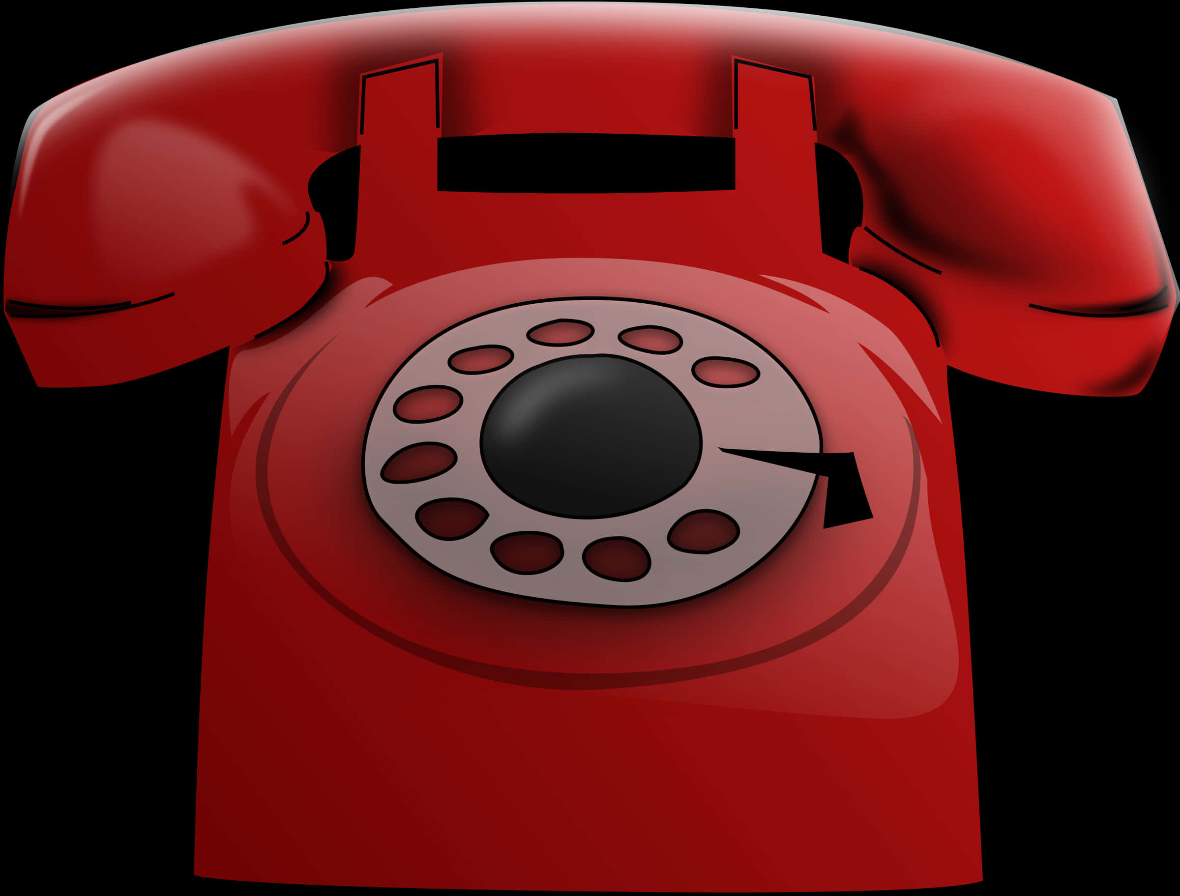 Red Rotary Phone Icon