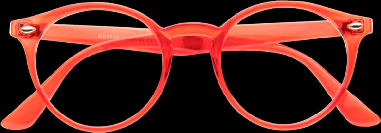 Red Round Glasses Transparent Background