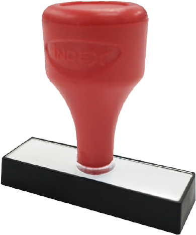 Red Rubber Stampwith Handle
