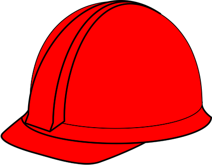 Red Safety Helmet Vector