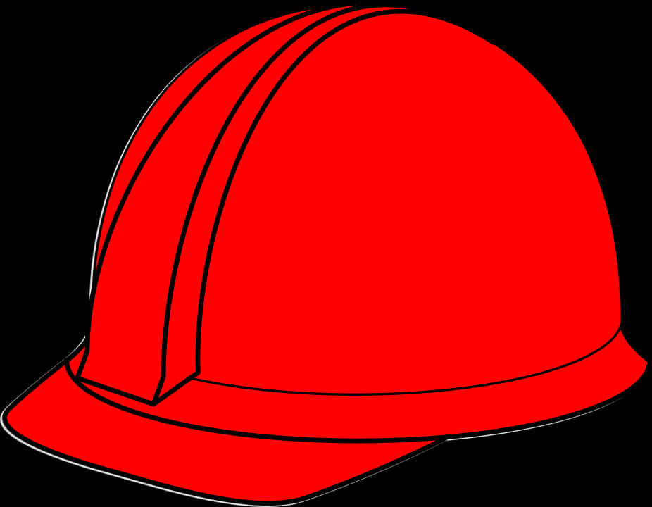 Red Safety Helmet Vector