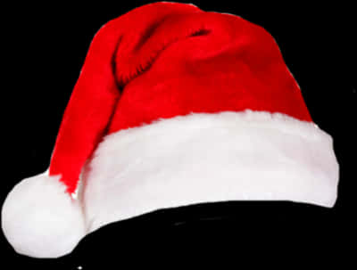 Red Santa Hat Black Background