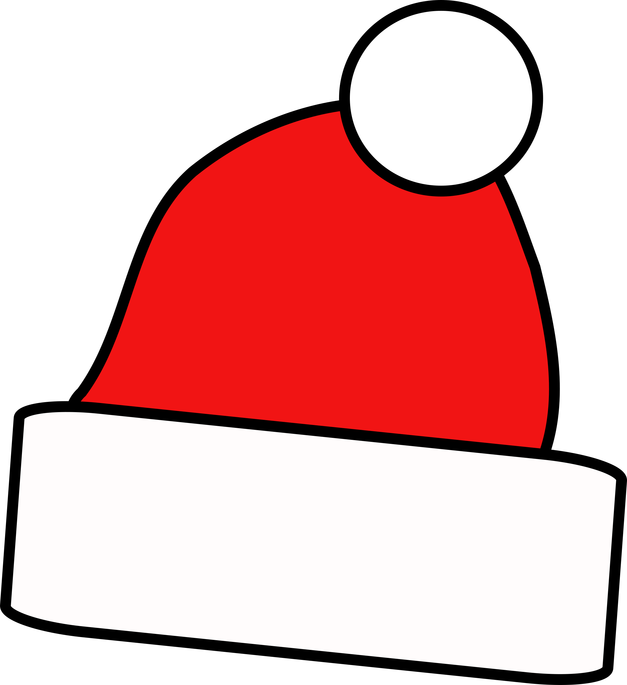 Red Santa Hat Cartoon Style