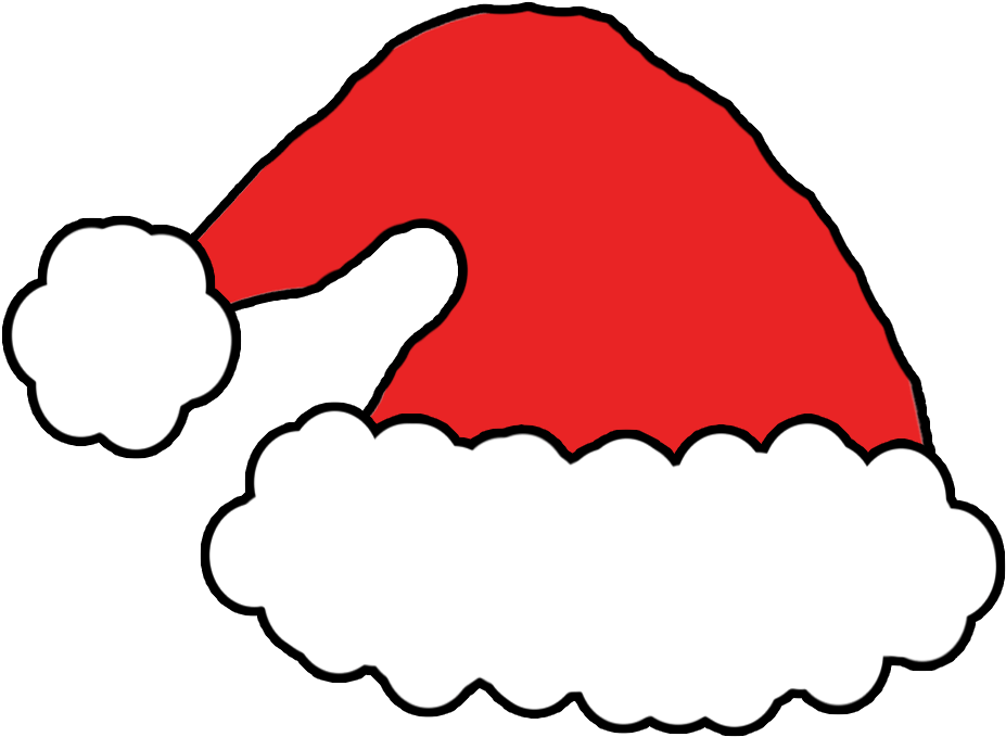 Red Santa Hat Cartoon Style