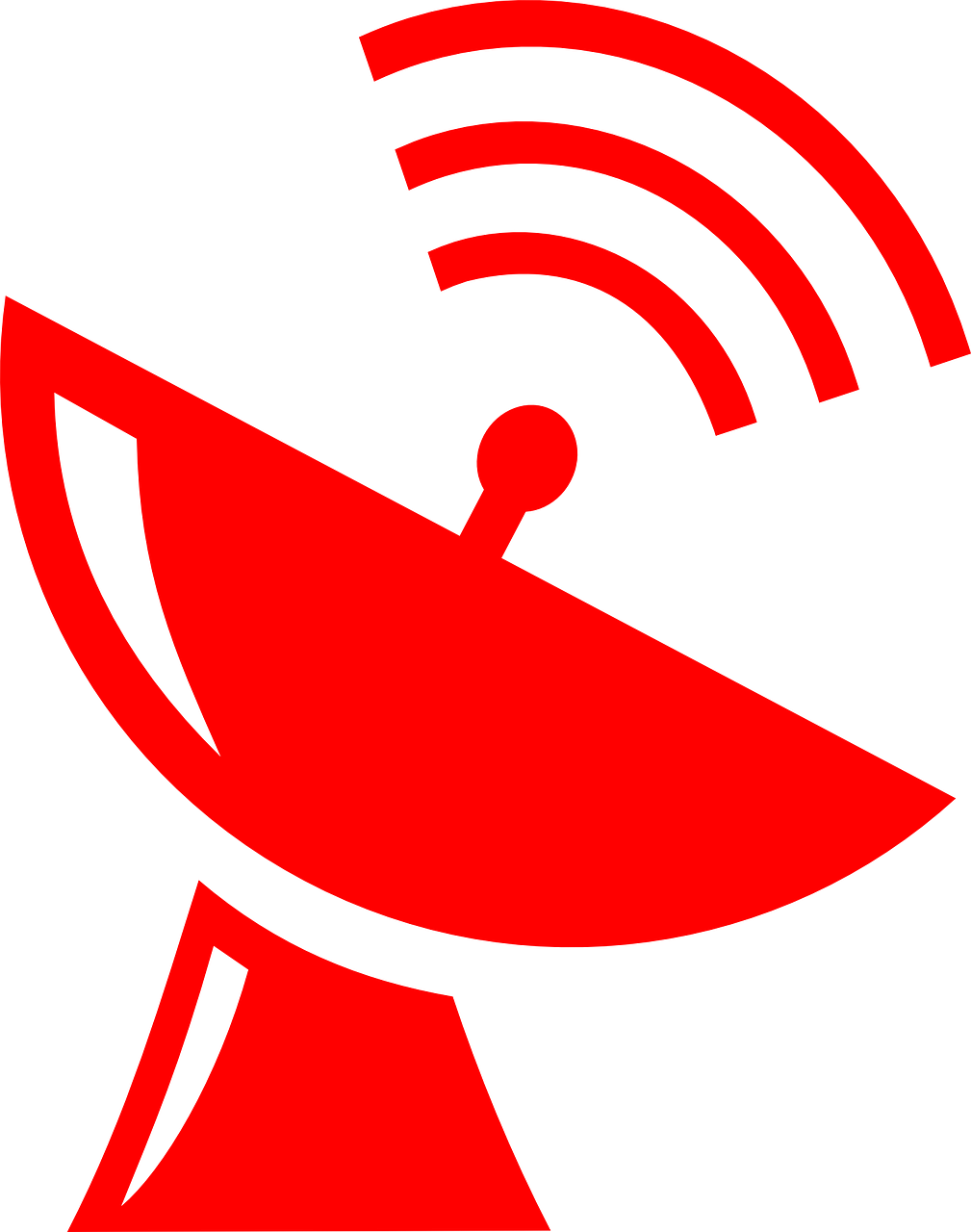 Red Satellite Dish Icon