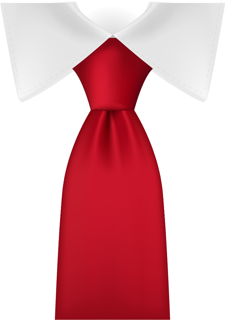 Red Satin Necktie Illustration