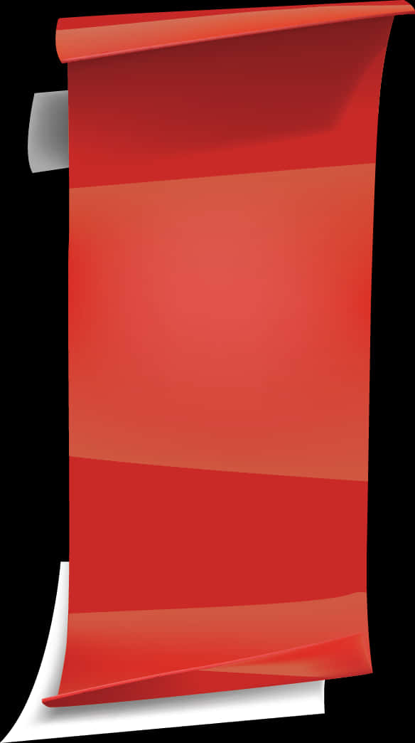 Red Scroll Banner Graphic