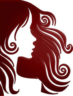 Red Silhouette Artistic Profile