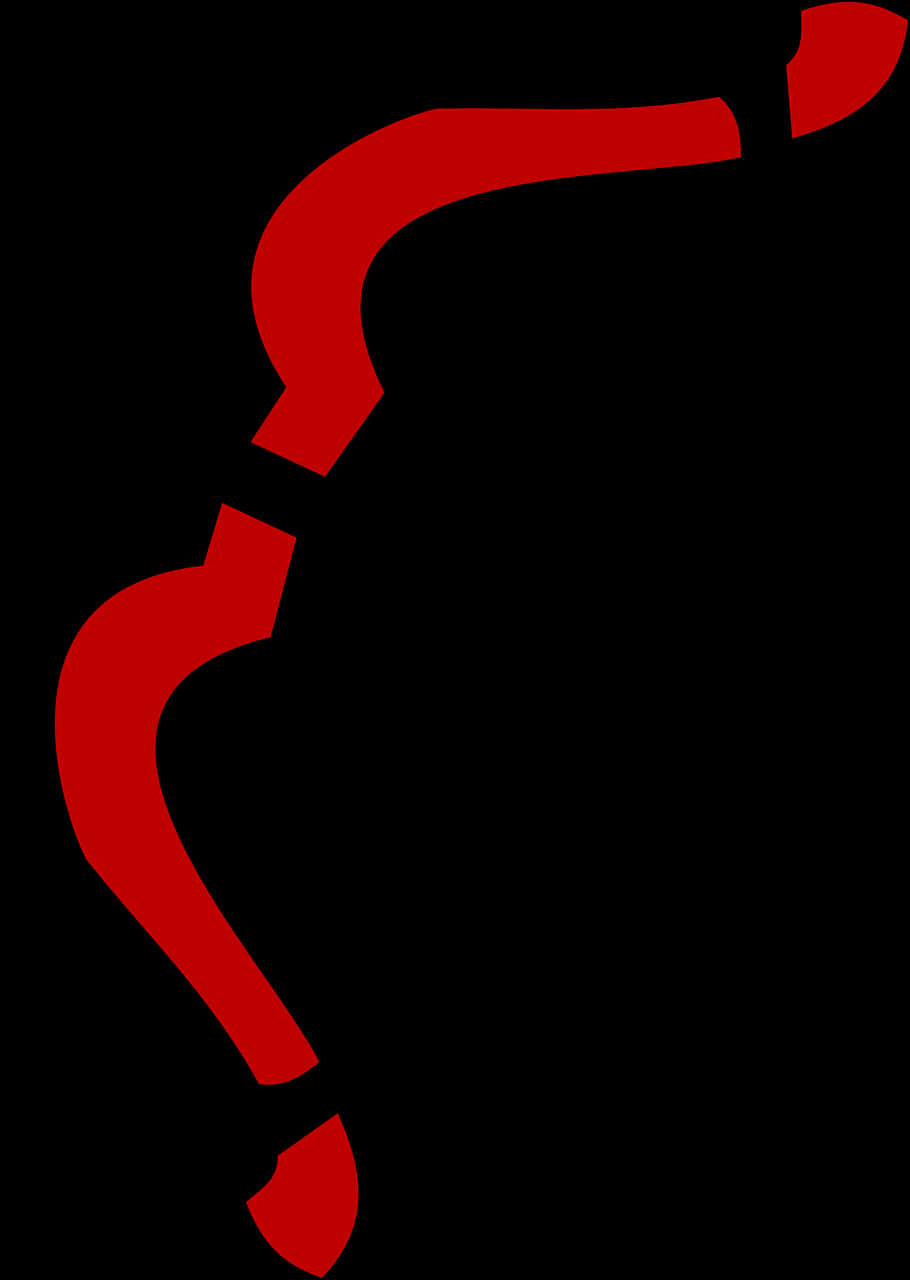 Red Silhouette Bow Graphic