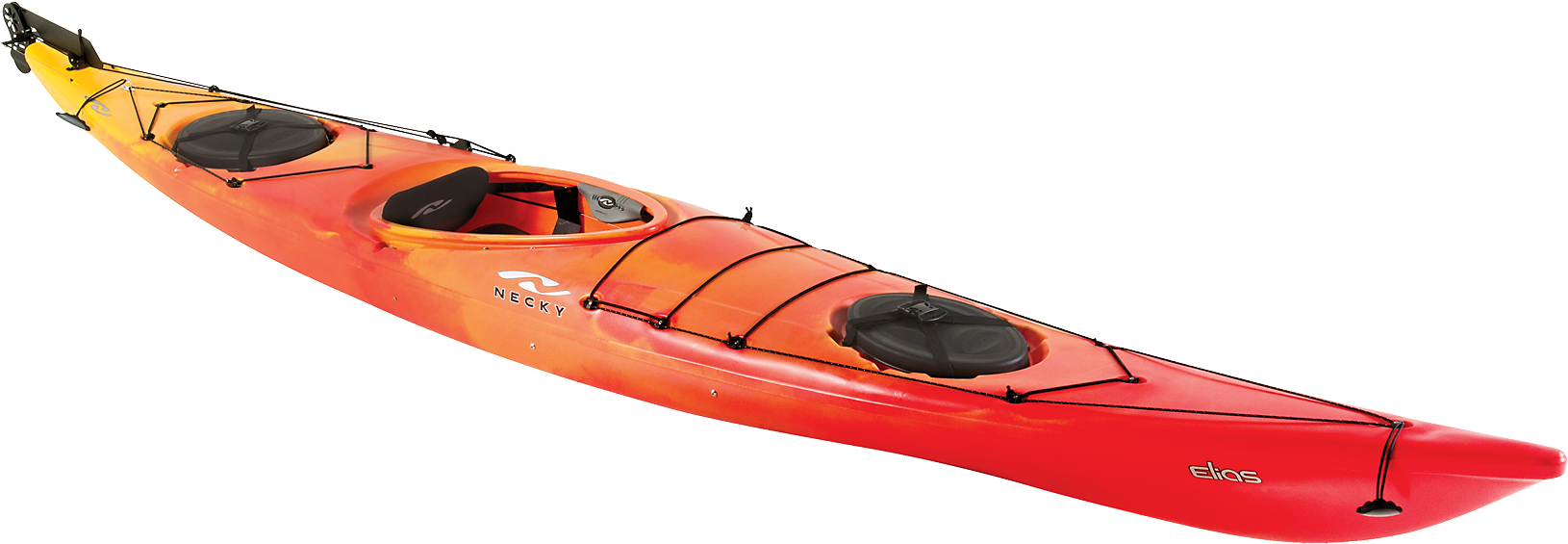 Red Single Kayak Isolated