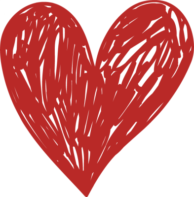 Red Sketched Heart Transparent Background.png