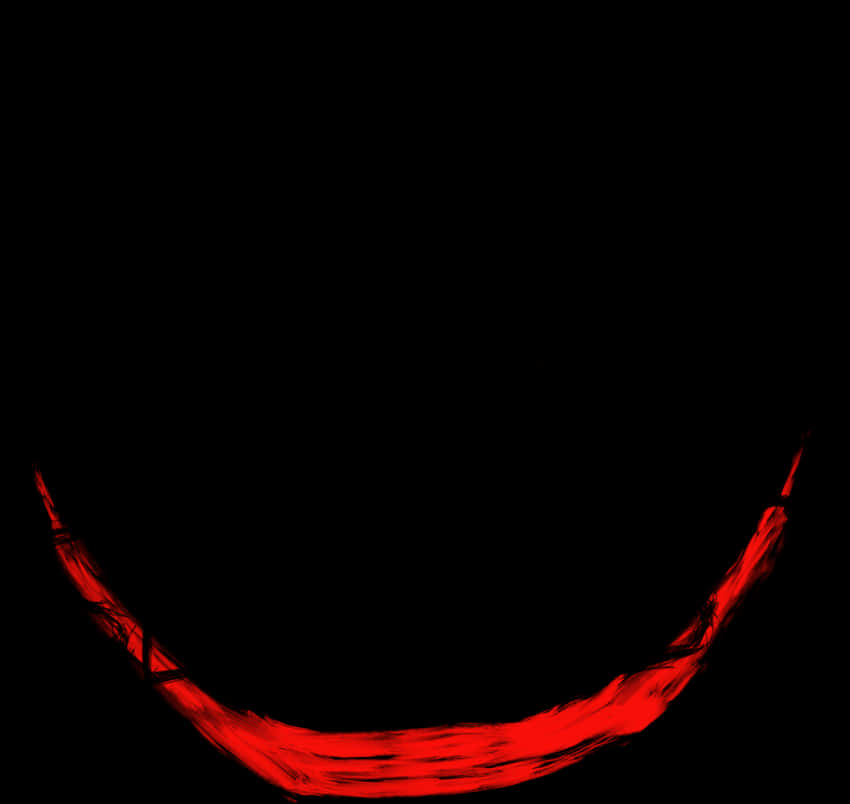 Red Smile Abstract Art