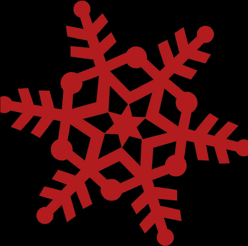 Red Snowflake Graphic