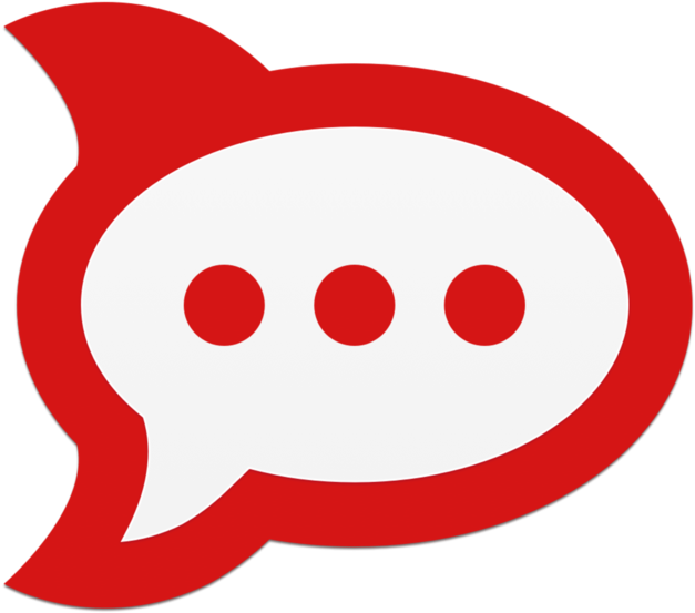 Red Speech Bubble Icon