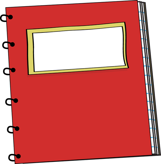 Red Spiral Notebook Clipart