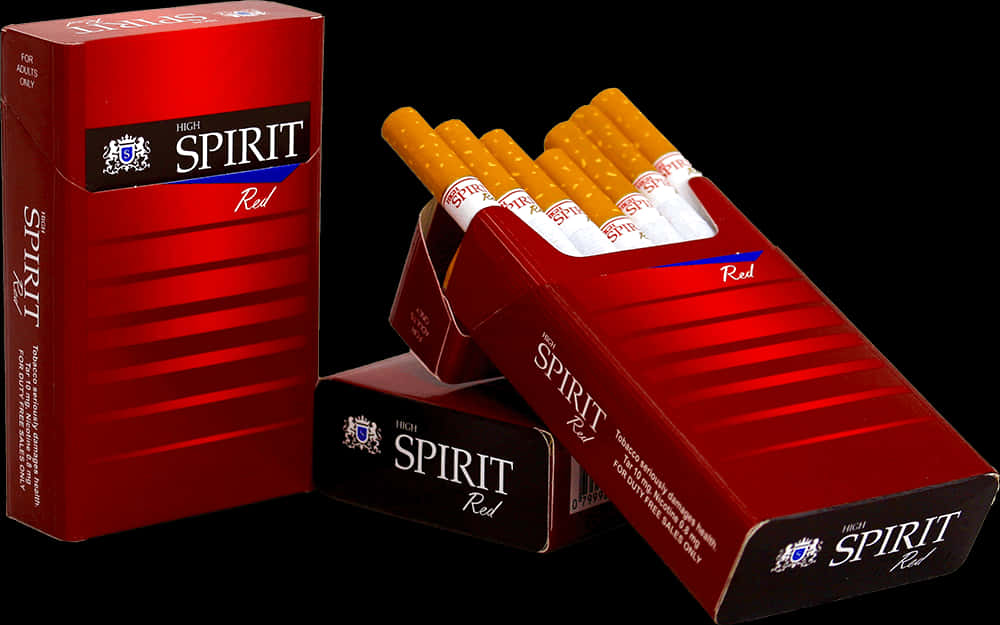 Red Spirit Cigarette Pack Display