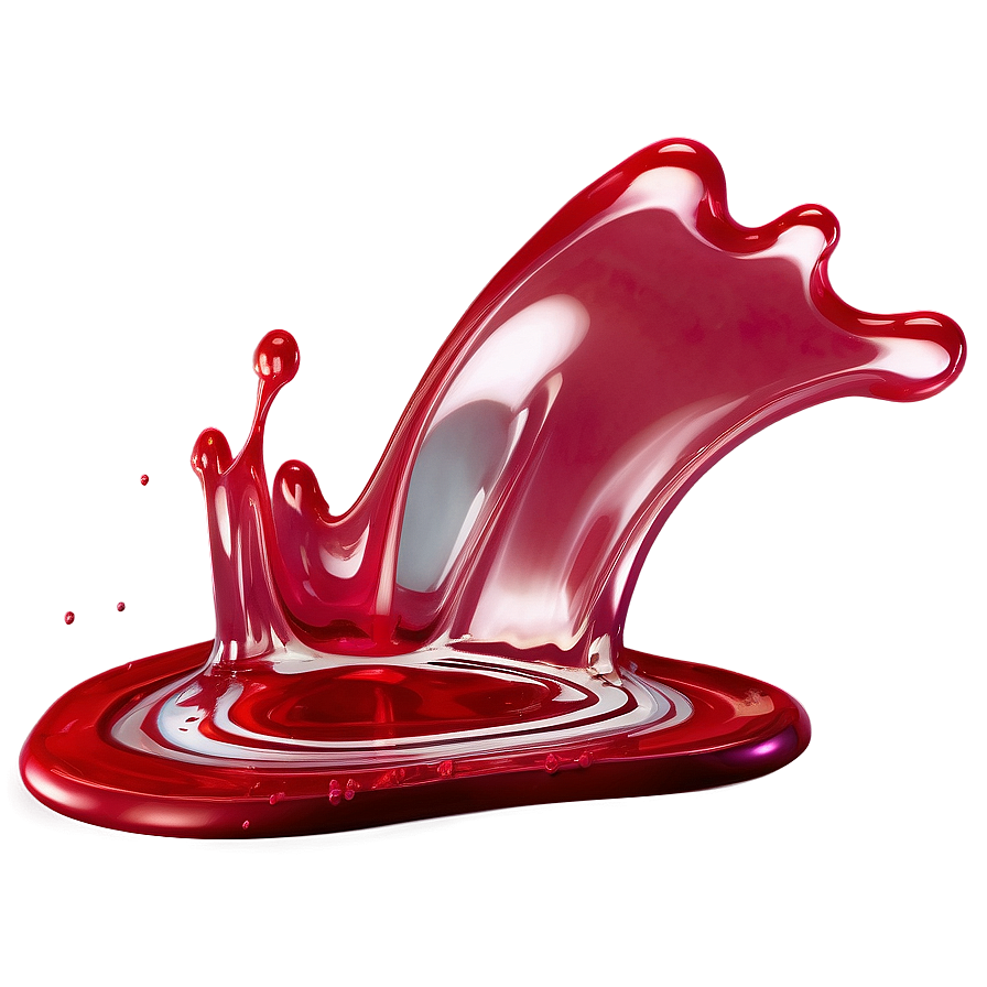 Red Splash 3d Png 43