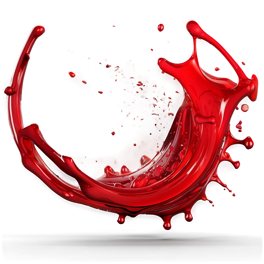 Red Splash 3d Png Jjw38