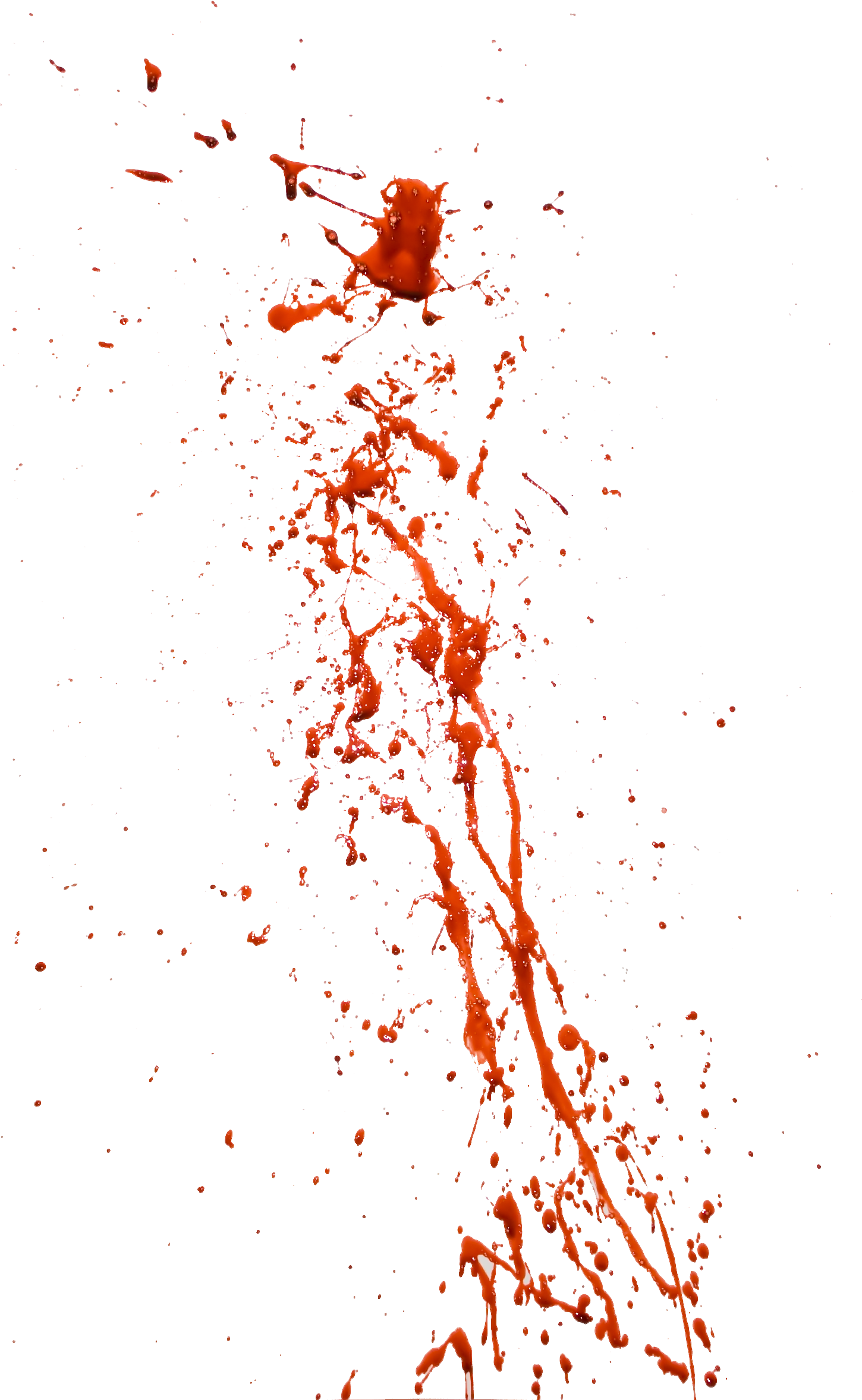 Red Splatter Against Teal Background