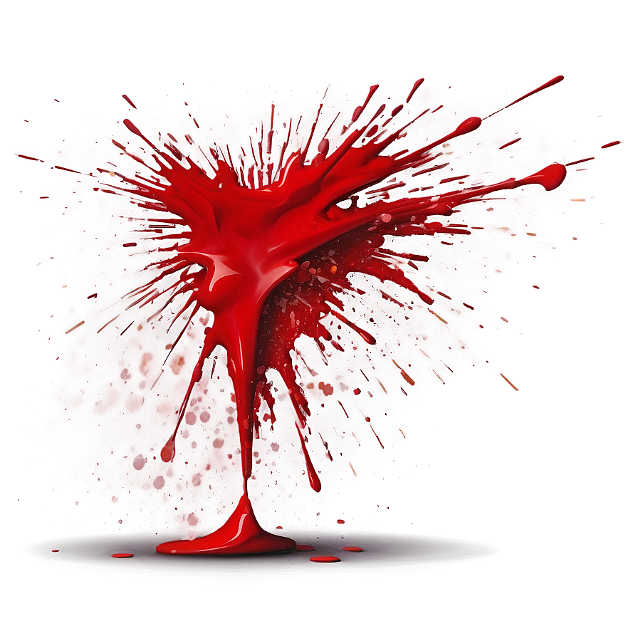 Red Splatter Brush Stroke Png 06132024