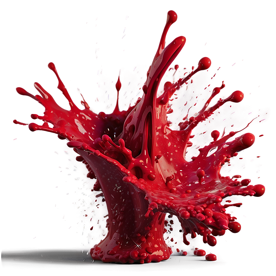 Red Splatter Splash Effect Png 17