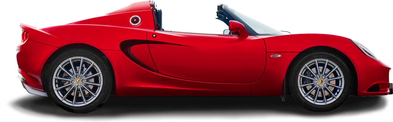 Red Sports Car Convertible Side View