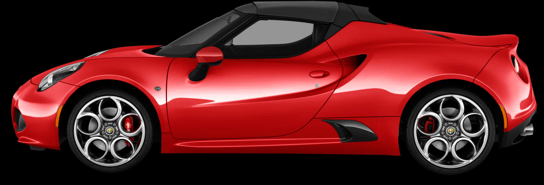 Red Sports Car Side View