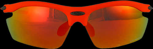 Red Sports Sunglasses Isolated